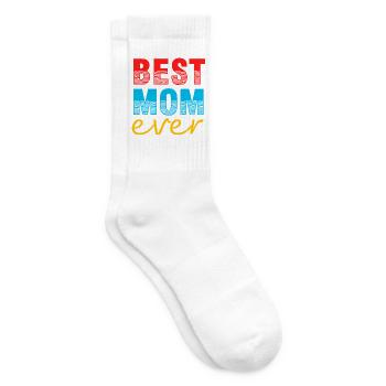 MomBest Mom Ever Geschenkshirt - Tennissocken - Weiß - Rechts