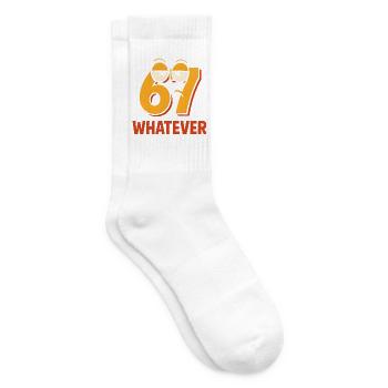 Six Seven Whatever Italian Brainrot Humor Meme - Tennis socks - white - Right