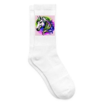 Pferd - Tennissocken - Weiß - Rechts