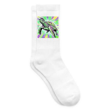 turtle - Tennis socks - white - Right