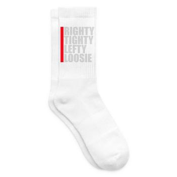 Righty Tighty Lefty Loosie Lustig Heimwerker Logo - Tennissocken - Weiß - Rechts