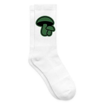 Gruene Pilz Silhouette Icon - Tennissocken - Weiß - Rechts