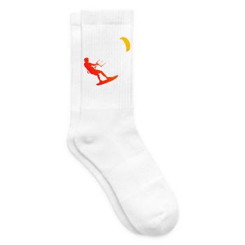 Die Wassersportler und Kitesurfing passen zusammen - Tennissocken - Weiß - Rechts