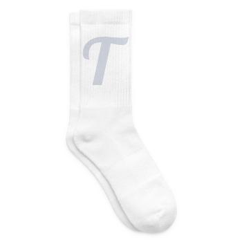 T Buchstabe - Tennissocken - Weiß - Rechts