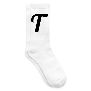 T Buchstabe - Tennissocken - Weiß - Rechts