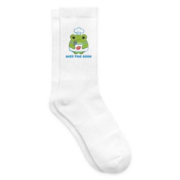 Kochfrosch Küss den Koch - Tennissocken - Weiß - Rechts