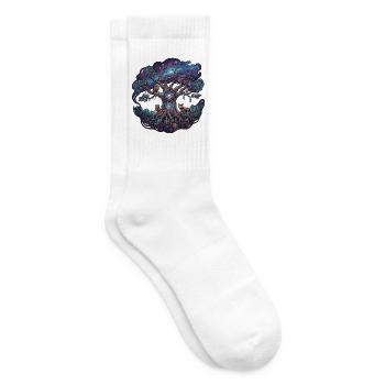 Sternenbaum der Uhrwerkwelt - Tennissocken - Weiß - Rechts