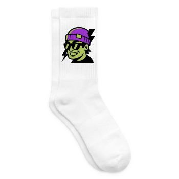 Skater Profil Blitz Grafik - Tennissocken - Weiß - Rechts