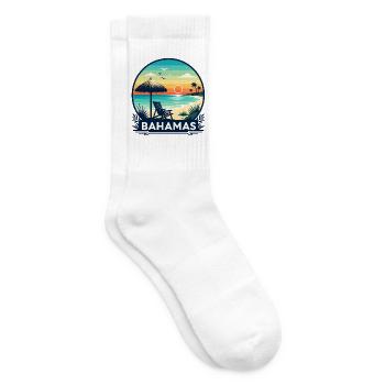 Bahamas Karibik Insel Urlaub Strand - Tennissocken - Weiß - Rechts