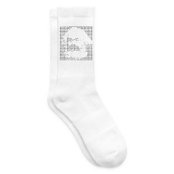 Karl Marx ASCII Porträtkunst - Tennissocken - Weiß - Rechts