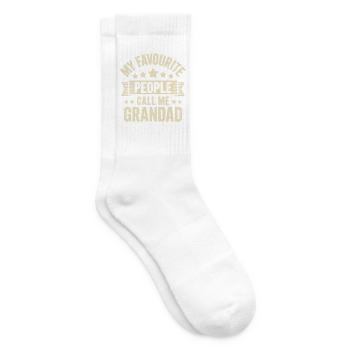 Meine Lieblingsleute nennen mich Opa - Tennissocken - Weiß - Rechts