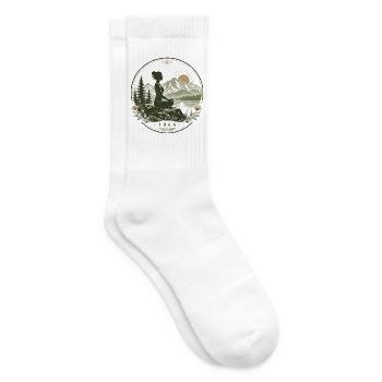  Meditation Yoga Relaxing Pilates Spiritual-Sport - Tennissocken - Weiß - Rechts