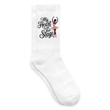 Herz auf der Bühne Ballett - Tennissocken - Weiß - Rechts