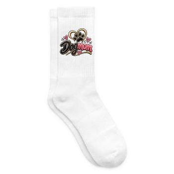 Hundemama Herzdesign - Tennissocken - Weiß - Rechts