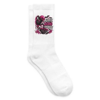 Kaffee Totenkopf Pink Gothic - Tennissocken - Weiß - Rechts