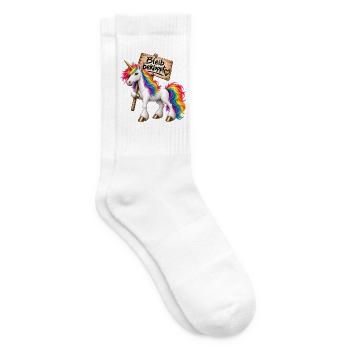 Bleib bekloppt - Tennissocken - Weiß - Rechts