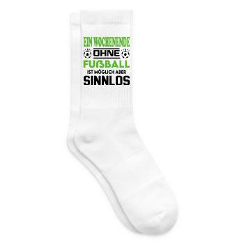 Ein Wochenende ohne Fußball möglich sinnlos - Tennissocken - Weiß - Rechts
