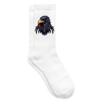 Adler Kopf Bunt Illustration - Tennissocken - Weiß - Rechts