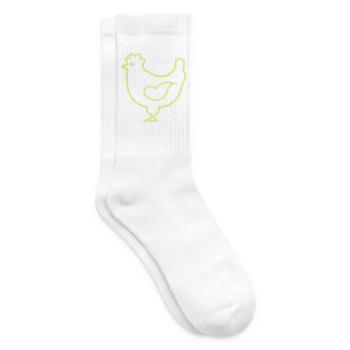 Neon-Kontur Huhn Design - Tennissocken - Weiß - Rechts