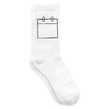 Kalenderblatt handgezeichnet - Tennissocken - Weiß - Rechts