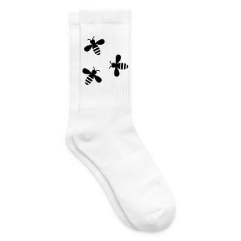 Bienen - Tennissocken - Weiß - Rechts