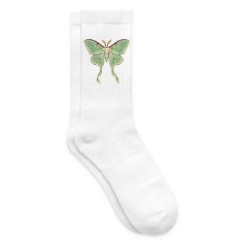 Luna-Motte mit langen Bandschwänzen - Tennissocken - Weiß - Rechts