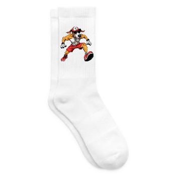 Hunde Fitness / Laufender Hund - Tennissocken - Weiß - Rechts