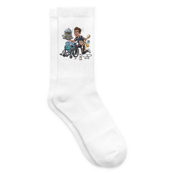 Pflegeheld im Einsatz Chaos Humor - Tennissocken - Weiß - Rechts