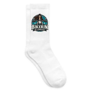 Bikerin Aus Leidenschaft - Tennissocken - Weiß - Rechts
