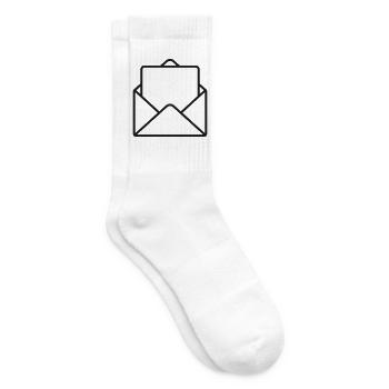 Offenes Buchstabenzeilen-Symbol - Tennissocken - Weiß - Rechts