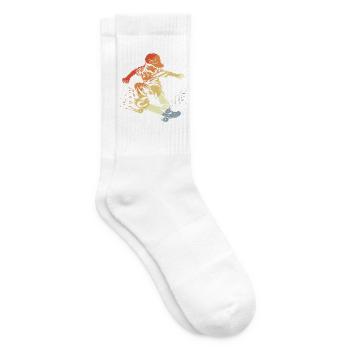 Skateboard Kind Retro - Tennissocken - Weiß - Rechts