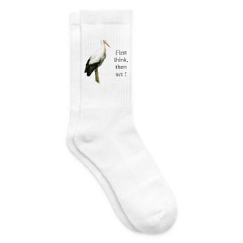 Storch First think, then act! - Tennissocken - Weiß - Rechts
