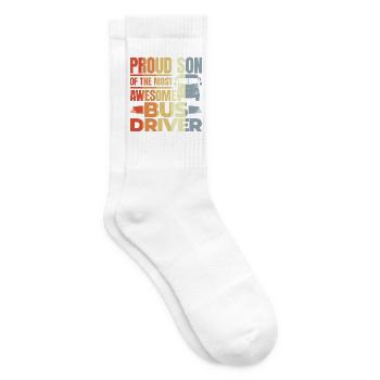 Proud Son Of The Most Awesome Bus Driver - Tennissocken - Weiß - Rechts