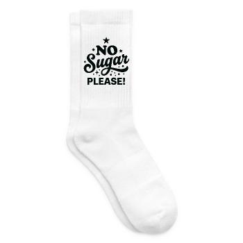 Kein Zucker bitte Handlettered-Design - Tennissocken - Weiß - Rechts