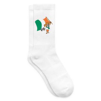 Ireland fan dog - Tennis socks - white - Right