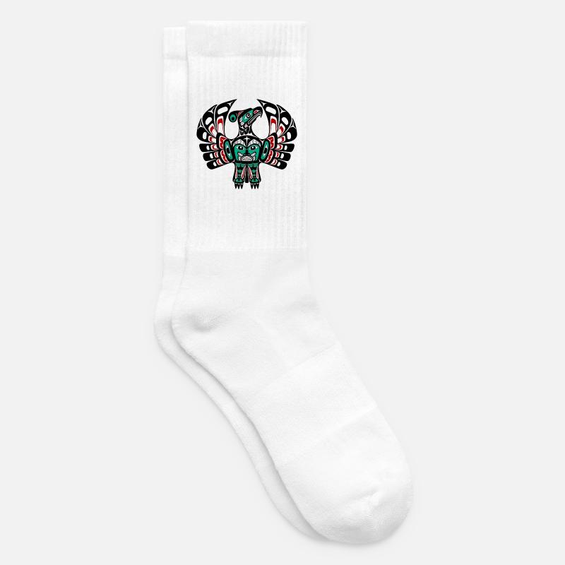 Northwest Pacific coast Haida art Thunderbird - Tennissocken - Weiß