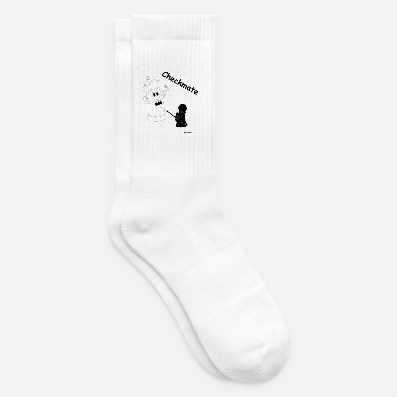 Checkmate / Schachmatt - Tennissocken - Weiß