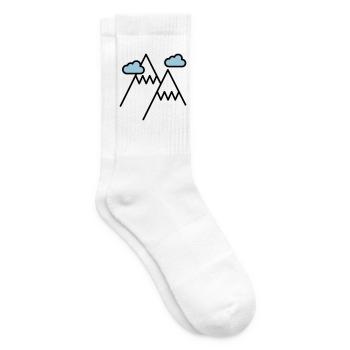 The mountain calls - Tennis socks - white - Right