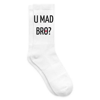 Citation / Geek / Gaming / Gamer / Nerd - Chaussettes de tennis - blanc - Droite