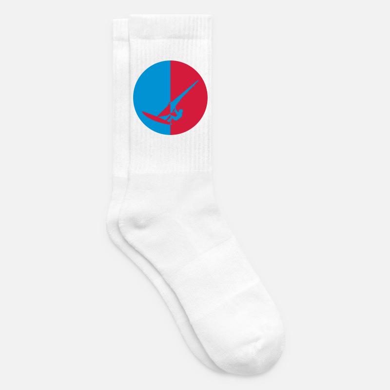 Windsurfen / Windsurfer / Windsurf / Windsurfing - Tennissocken - Weiß