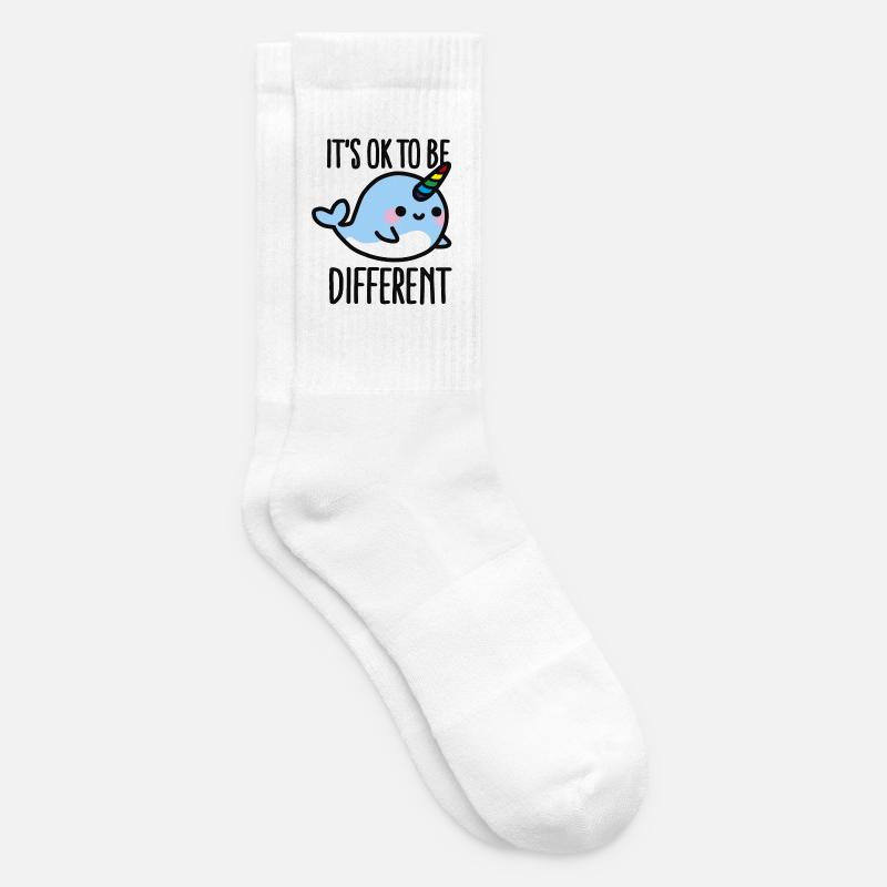 It's ok to be different - Tennis socks - white