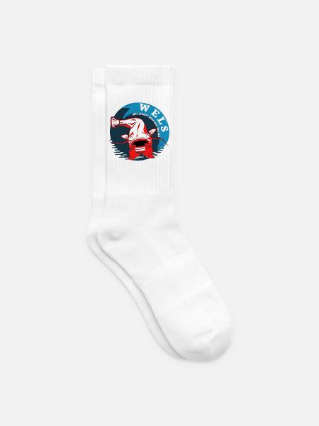 Angeln Wels WALLERGRIFF MUSS MANN ERLEBEN - Tennissocken - Weiß