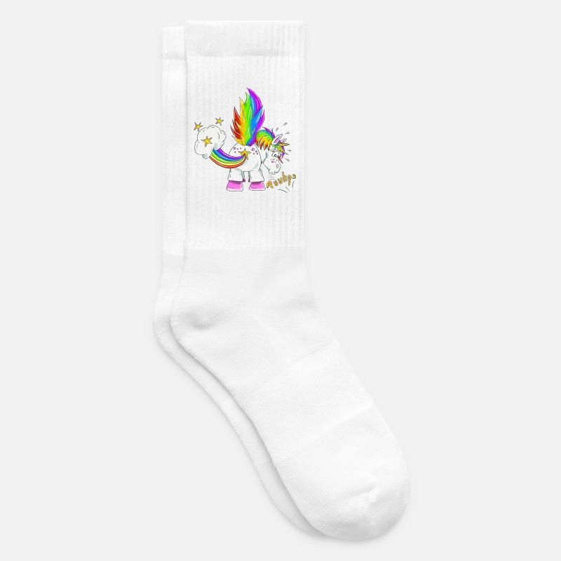Upsi ein Pupsi Einhorn - Tennissocken - Weiß