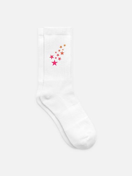 Stern Sternchen Muster Dekoration - Tennissocken - Weiß