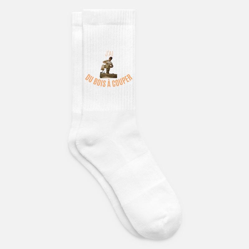 J’peux pas j’ai du bois à couper - Chaussettes de tennis - blanc