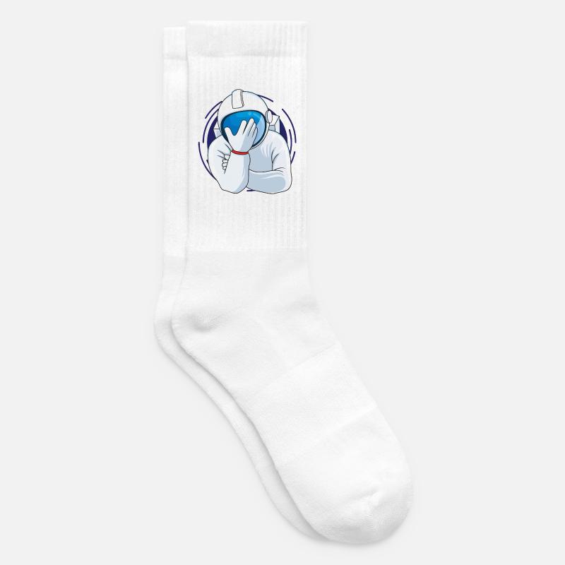 Facepalm Astronaut - Tennissocken - Weiß