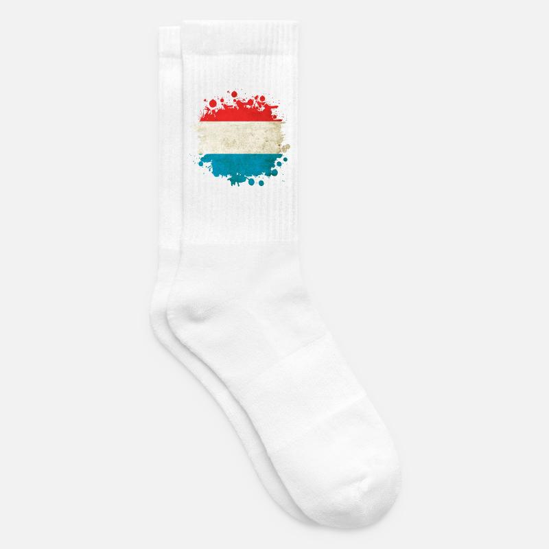 Blob drapeaux Luxembourg - Chaussettes de tennis - blanc