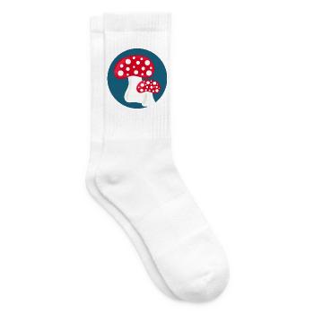 Fliegenpilz Geschenk Pilzsammer Mushroom Hunter  - Tennissocken - Weiß - Rechts