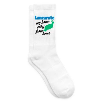 Lanzarote, mein zweites Zuhause - Tennissocken - Weiß - Rechts