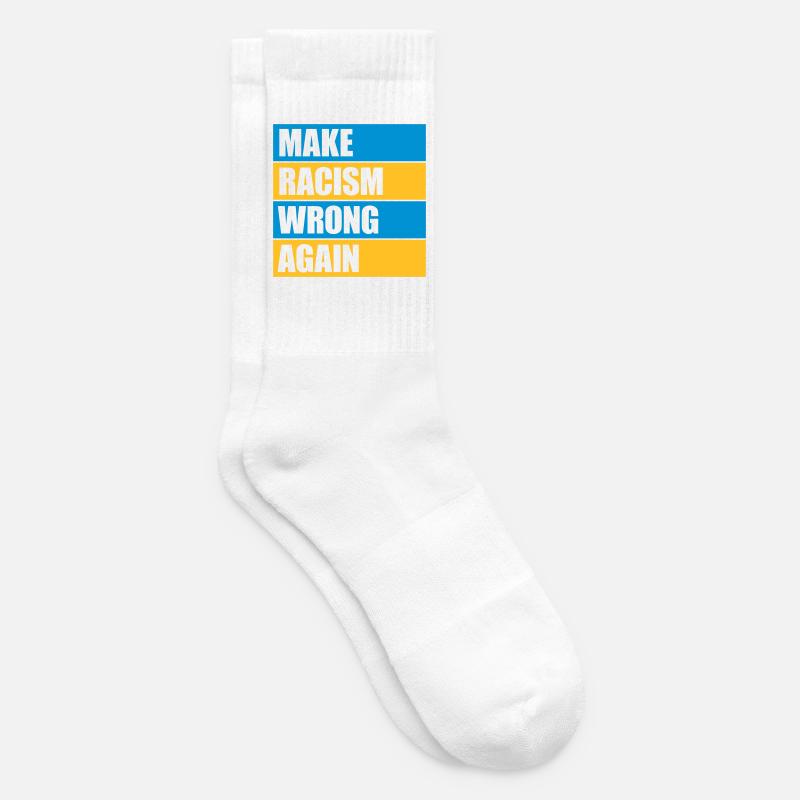 make racism wrong again - Tennissocken - Weiß